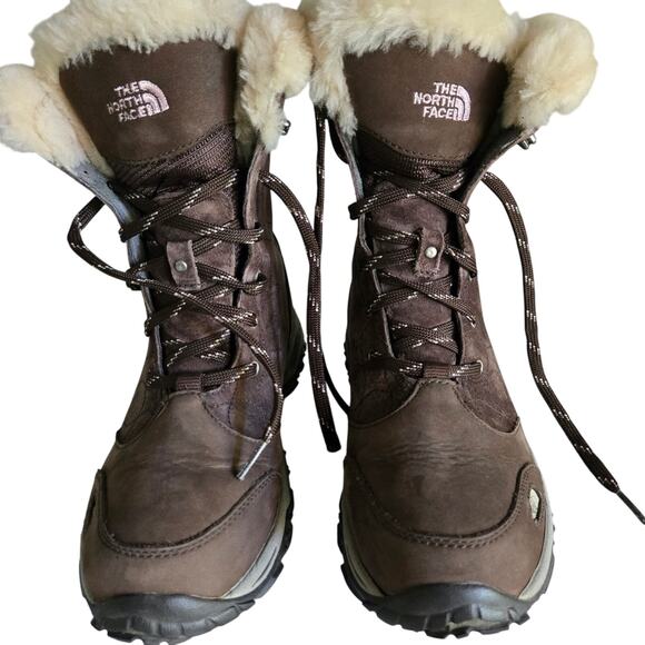 The North Face Brown Suede Primaloft 200 Gr Insulated Waterproof Snow Boots, 8.5 - Picture 2 of 11